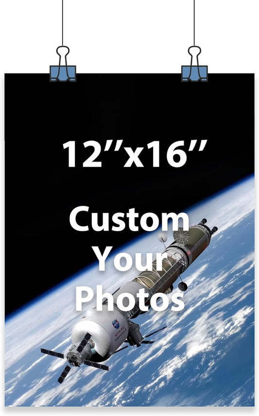 TIGERSPOD Unframed Custom Poster Prints, Upload Your Images/Photos, Personalized Pictures Customized Poster Printing (12L x 16W)